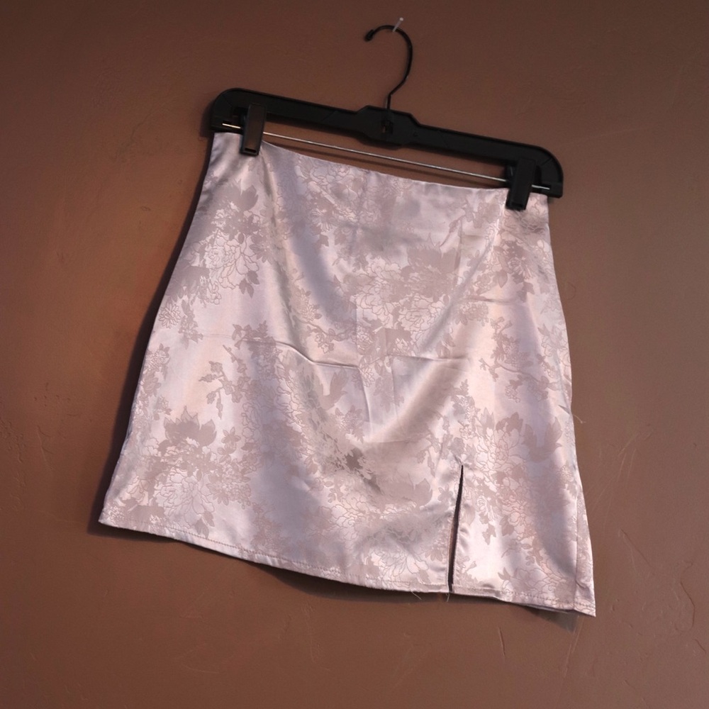 Elegant Floral White Skirt